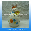 Large handpainting easter rabbit ceramic cookie jars for Easter day